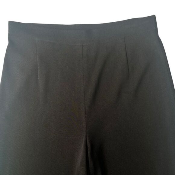 Misook Women's High Rise Knit Straight Leg Black Wrinkle Free Pants sz L - Picture 5 of 9